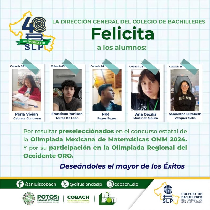 Nos complace felicitar a nuestros estudiantes