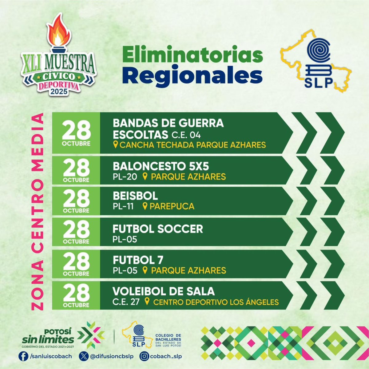 Eliminatorias "XLI Muestra Deportiva " e...